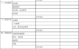  年支出总表表格模板「年支出报表」