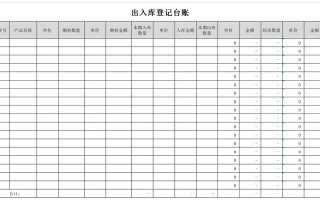 仓库物料进出台账模板（仓库物料进出台账模板图片）