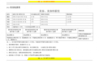 美容师薪资制度模板,美容师的薪资方案表 