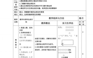 初中足球队训练教案 中学足球训练教案模板