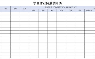  学校作业表格模板大全「学校 作业」