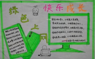 绿色上网手抄报简单的 小学生