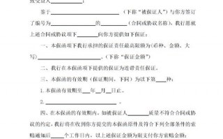 设施保函模板,设施保证金是什么意思 