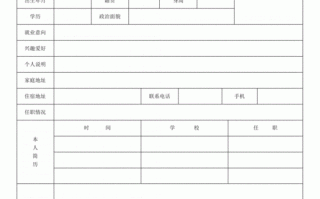 excel简历模版 简历模板excel格式