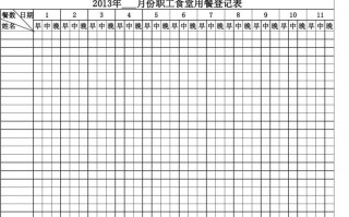 员工用餐表模板怎么做 员工用餐表模板