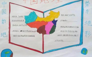  中国地形手抄报模板「中国地形图手抄报简约」