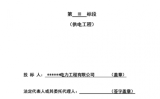 电气招标书完整版范文-电气工程招投标模板