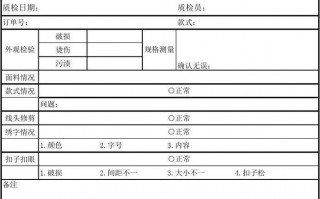 服装质量巡检报告模板（服装品质巡检记录表图片）