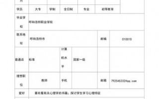 特岗报名个人简历模板（特岗报考的个人简历怎么写）