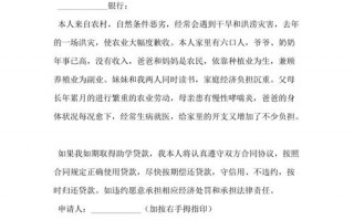 贷款申请书的正文主要包括哪些内容