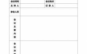 会议纪要模板word模板下载