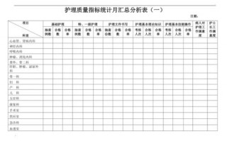  护理工作指标分析模板「护理工作指标汇总怎么写」