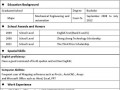 机械专业英文简历范文带翻译 机械专业中英文简历模板