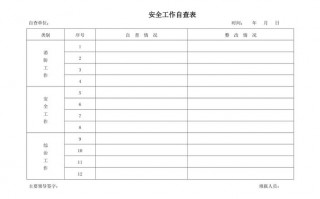 工作检查模板500字 工作检查表模板