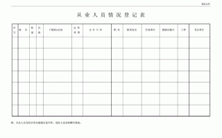 从业人员清册模板（从业人员情况表）