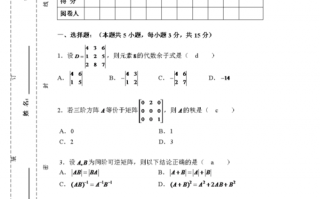 考试试卷格式模板怎么写