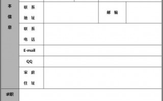  简单表格简历模板下载「简单的简历表格图片」