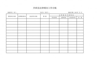 法律顾问考核台账模板（法律顾问考核台账模板图片）