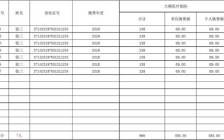 医保费用一日清单模板