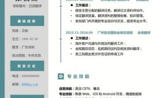 日语翻译简历模板_日语翻译工作经历