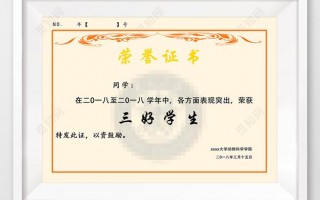  三好学生荣誉证书模板「三好学生荣誉证书模板」