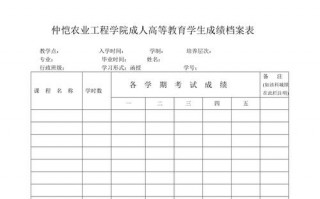 档案里的成绩单模板,个人档案成绩单的作用 