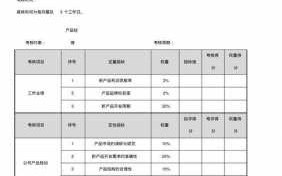 产品经理考核模板