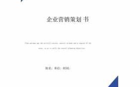  企业营销策划书模板「企业营销策划书怎么做」