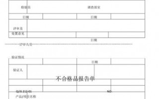 销售不合格品报告模板