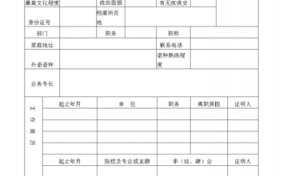  公司员工履历表模板「公司员工履历表怎么做」