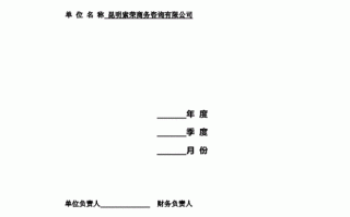 公司财报格式-公司财务报表封面模板