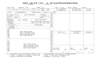 职称评定表格填写模板_职称评定表格填写模板下载