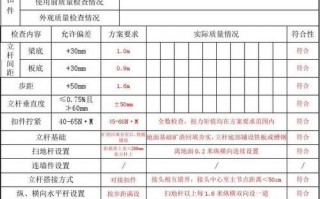 模板支撑架搭设验收标准-模板作业平台支架验收