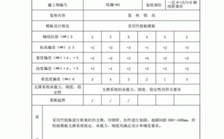 梁模板复核记录样表