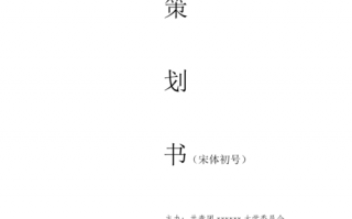  策划书排版字体模板「策划书标准字体格式」