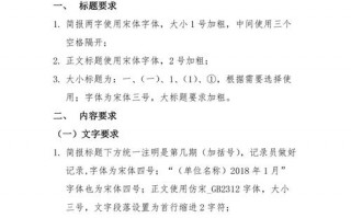 简报格式和字体 简报格式字体模板