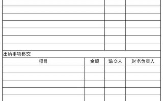 出纳工作交接清单模板范文 出纳工作交接清单模板