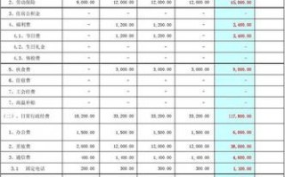 年度财务预算表excel 年度财务预算表格模板