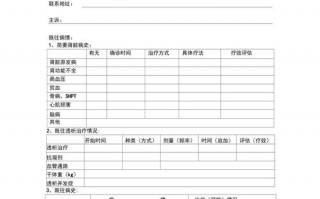  门诊血透病历首页模板「门诊血透病历首页模板」