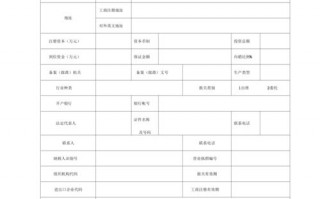 公司基本信息表格模板（公司基本信息表格模板图片）