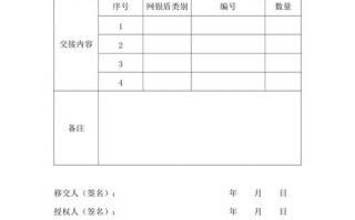 网银盾交接清单