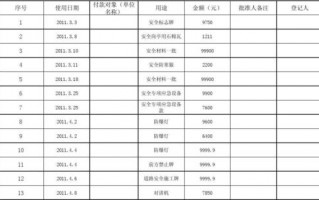 安全费用使用台账 由谁负责