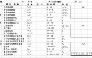  血常规的报告单模板「血常规报告单模板word」