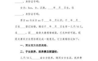 自愿离婚协议书模板下载（自愿离婚协议书免费模板）