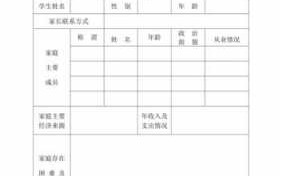 学生家庭个人情况模板