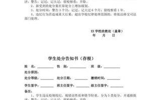 学生处分单怎么填-学生处分公告模板