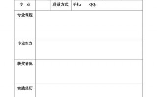 简单的纸质简历模板（纸质简历怎么做,模板）