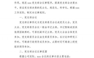  党政会议制度模板「党政会议议事规则」