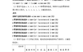 标准成本计算题 标准成本计算模板