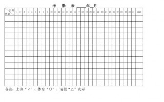 电子年休假考勤模板_年休假考勤表